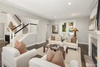 Living area opens to back deck