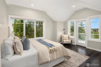 Ensuite with deck/views