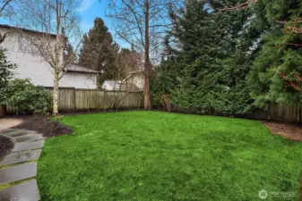 Level Fenced yard
