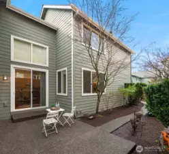 Private patio off the dining room/kitchen.