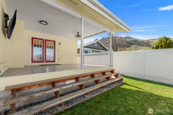 Entertaining coververd patio