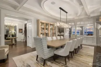 View of the dining room towards the main foyer.