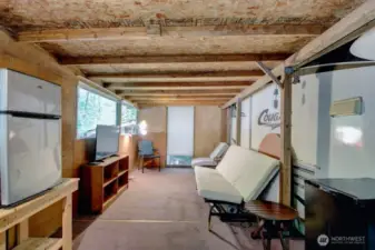 Enclosed area for flex space!