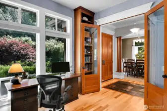 Office on main with french doors
