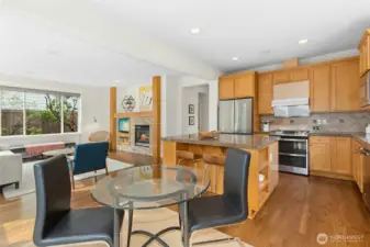 Open kitchen and breakfast nook