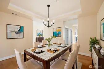 dining room staged