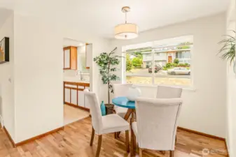 Separate dining area just off the kitchen