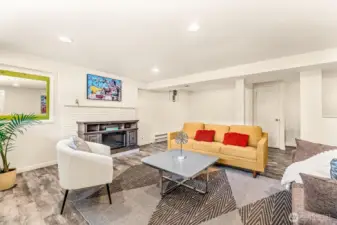 The basement is made for poker parties and fun