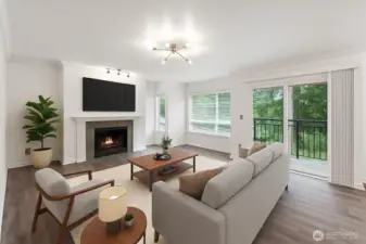 Virtually staged living