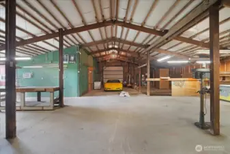 inside of shop with a lot of area to work