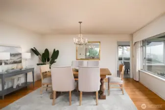 Dining room offers space for formal entertaining.