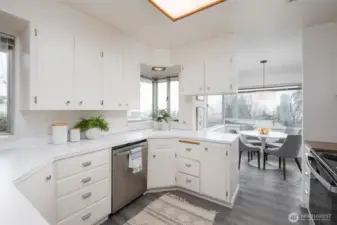 Lovely kitchen with room for prep & storage.