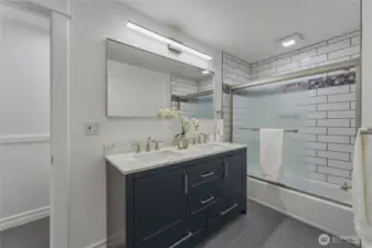 New Guest Bathroom with Tub on Main Level