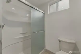 Basement Bathroom...Separate shower space
