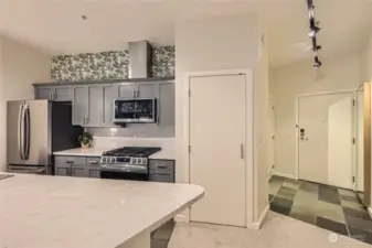 Beautifully updated kitchen with gas stove