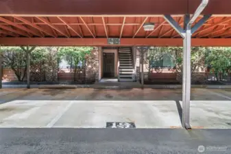 Covered parking right in front of home