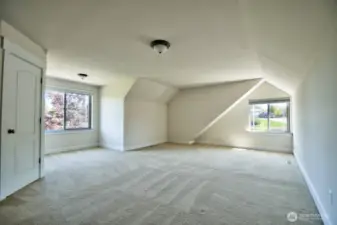 Roomy Flex room over the garage with a closet