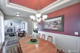 Formal dining room view