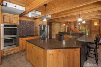 Ample counter space in kitchen.