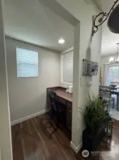 Office area off the dining room