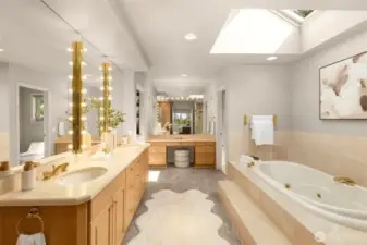spacious primary bath