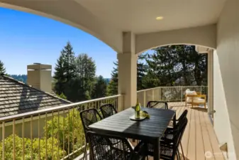 Deck with seating