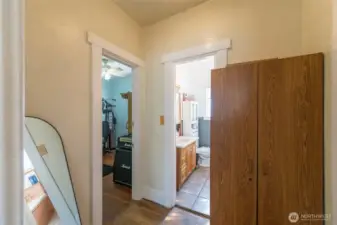 Private-feel setup with bathroom just steps from the bedroom.