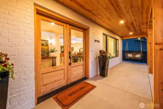 Double glass entry doors