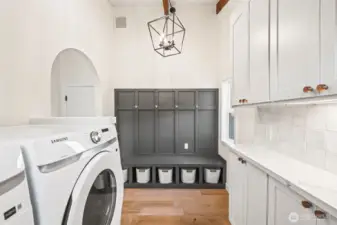 Utility Room with built-on custom bench