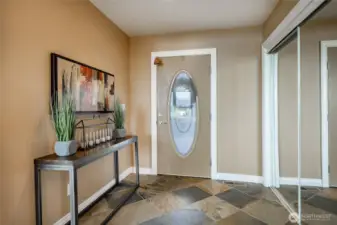 Slate tile entry