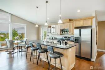 Eat in kitchen all open for entertaining