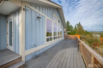 Oversized deck for outdoor enjoyment & entertaining
