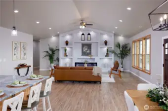 Great room w feature wall