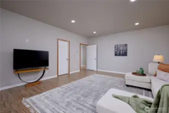 Largest Suite staged as an Entertainment room