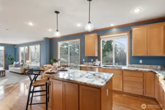 Kitchen with Eating Space and Built-In Desk Area