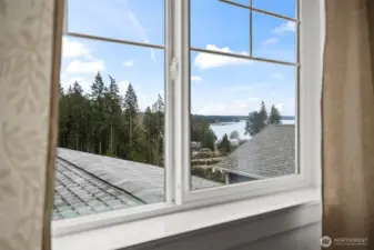 Gaze across the inlet from upstairs bedroom #2 -- sweet water view