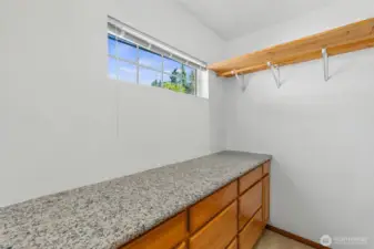 Built-ins in the primary closet
