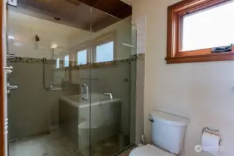 Guest apartment 3/4 bath with walk-in shower.