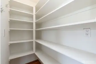 Spacious Walk-in Pantry.