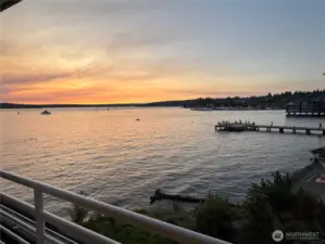 Sunsets like this, not filtered or fake sky.  This is real from your own condo!