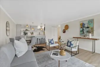 Newly remodeled one bedroom with an open kitchen!   It's huge!
