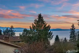 Views of Puget sound and Whidbey Island.