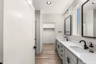 Primary Bath with quality finishes and natural light