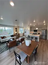 Great room of model home. Finishes and features may vary.