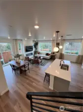 Great room of model home. Finishes and features may vary.