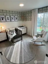 Bedroom 3 of model home. Finishes and features may vary.