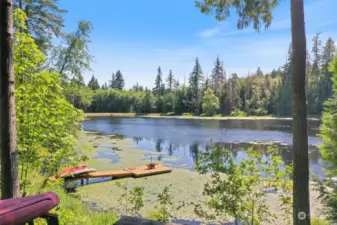 Spectacular lake view from back yard!