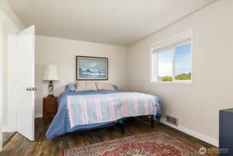 Bedroom with king size bed.