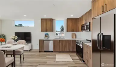 virtually staged, refer is is a mock up, refrigerator is not included
