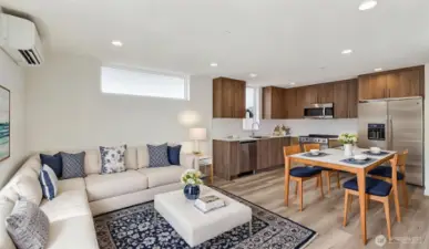 virtually staged, refer is a mock up, refrigerator is not included